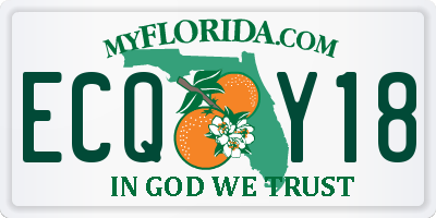 FL license plate ECQY18