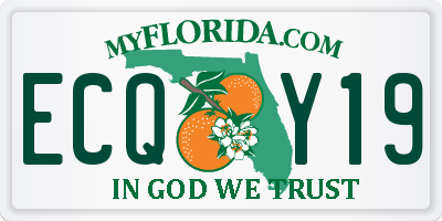 FL license plate ECQY19