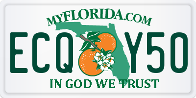 FL license plate ECQY50