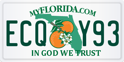 FL license plate ECQY93