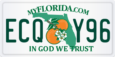 FL license plate ECQY96
