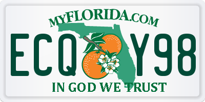 FL license plate ECQY98