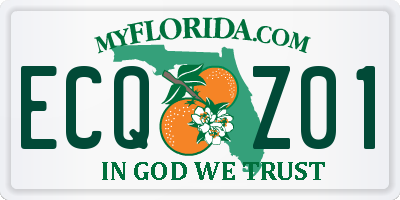FL license plate ECQZ01