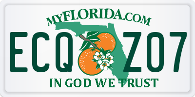 FL license plate ECQZ07