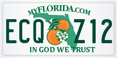 FL license plate ECQZ12