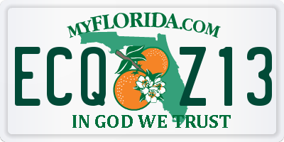 FL license plate ECQZ13