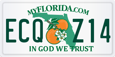 FL license plate ECQZ14