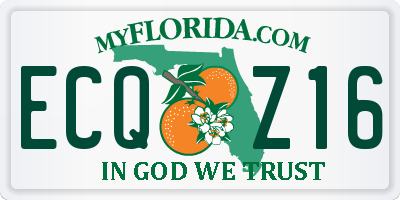 FL license plate ECQZ16