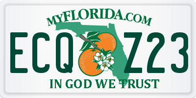 FL license plate ECQZ23
