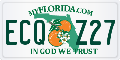 FL license plate ECQZ27