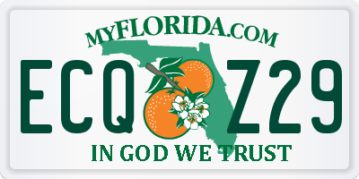 FL license plate ECQZ29
