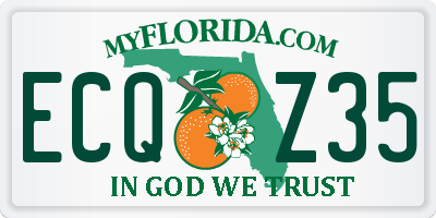 FL license plate ECQZ35