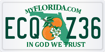 FL license plate ECQZ36