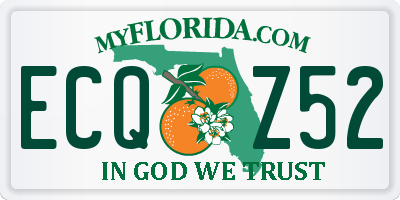 FL license plate ECQZ52