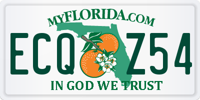 FL license plate ECQZ54