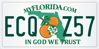 FL license plate ECQZ57