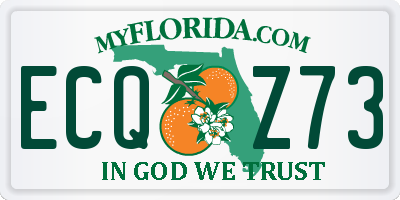 FL license plate ECQZ73