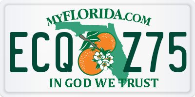 FL license plate ECQZ75