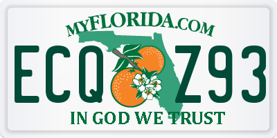 FL license plate ECQZ93