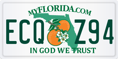 FL license plate ECQZ94