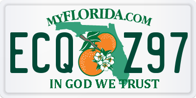 FL license plate ECQZ97