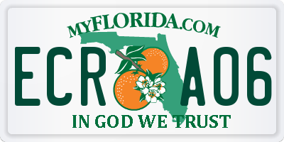 FL license plate ECRA06