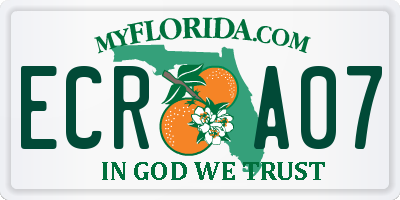 FL license plate ECRA07