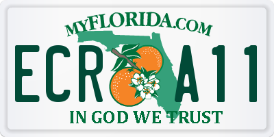 FL license plate ECRA11