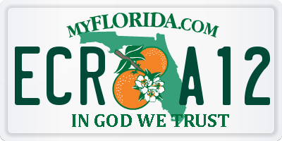FL license plate ECRA12