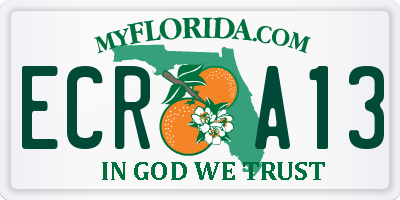 FL license plate ECRA13