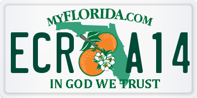 FL license plate ECRA14