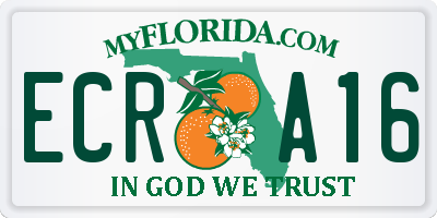 FL license plate ECRA16