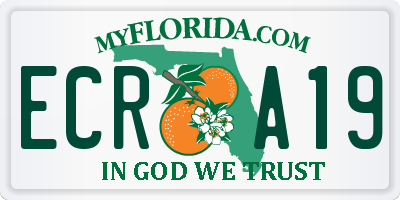 FL license plate ECRA19