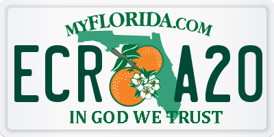 FL license plate ECRA20