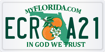 FL license plate ECRA21