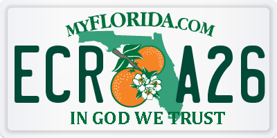 FL license plate ECRA26