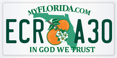 FL license plate ECRA30