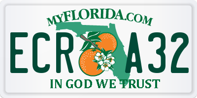 FL license plate ECRA32