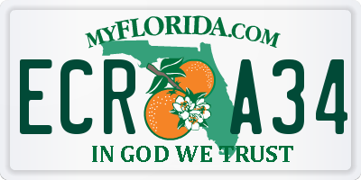 FL license plate ECRA34