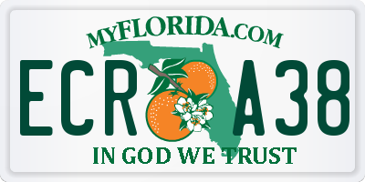 FL license plate ECRA38