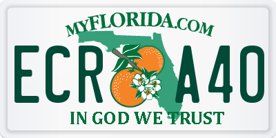 FL license plate ECRA40
