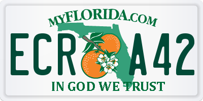 FL license plate ECRA42