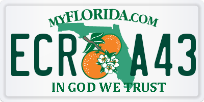 FL license plate ECRA43