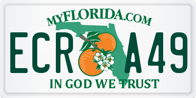FL license plate ECRA49