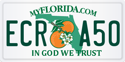 FL license plate ECRA50