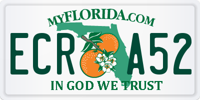 FL license plate ECRA52