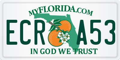FL license plate ECRA53