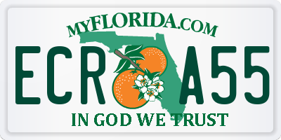 FL license plate ECRA55