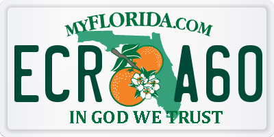 FL license plate ECRA60