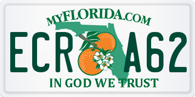 FL license plate ECRA62